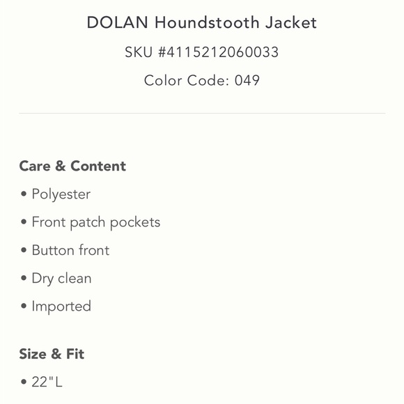 Anthropologie Dolan Houndstooth Jacket - M - Picture 5 of 12